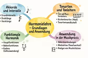 Vorschau - Arbeitsblätter - Arbeitsblatt "Harmonielehre - Grundlagen und Anwendung" + interaktive Lösung & MP3 + Mindmap - Seite 2