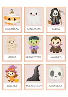 Vista previa - Tarjetas / Manipulativos - Flashcards HALLOWEEN letra MAYÚSCULA - página 1