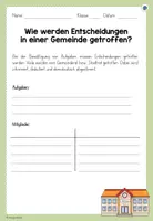 Vorschau - Arbeitsblätter - Arbeitsblatt: Entscheidungen in einer Gemeinde - Seite 1