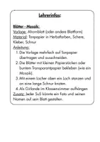 Vorschau - Mal- und Bastelvorlagen - Herbst- Basteln Grundschule Kunstunterricht - Seite 1
