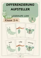 Vorschau - Anderer Materialtyp - Differenzierung Aufsteller Raupe, Puppe, Schmetterling - Deckblatt