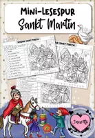 Vorschau - Arbeitsblätter - Mini-Lesespur: Sankt Martin (3-fach differenziert) - Deckblatt
