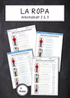 Vorschau - Arbeitsblätter - "La ropa" - AB 2&3 zum Thema Kleidung - Deckblatt