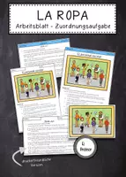 Vorschau - Arbeitsblätter - "La ropa" - Zuordnungsaufgaben / Leseverständnis - Deckblatt