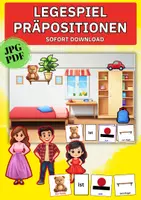 Vorschau - Arbeitsblätter - Präpositionen Legespiel – Spielerisch Deutsch lernen & Sprachentwicklung im Kindergarten fördern - Deckblatt