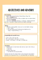 Vorschau - Arbeitsblätter - Adjectives and Adverbs: Übersicht + Übungen (ab A2) - Deckblatt