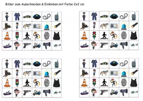 Vorschau - Arbeitsblätter - Vokabelbilder Polizei - Bilder zum ausschneiden (Klasse 1 und 2) - Seite 2
