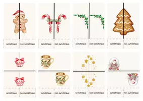 Aperçu - Apprentissages en autonomie - 24 cartes pinces symétrie noel - Page de couverture