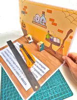anteprima - Materiale interattivo - 📖✨ "Una notte buia e tempestosa" – Pop-up libro da leggere e colorare - Pagina 3