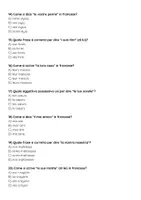 anteprima - Quiz - Gli aggettivi possessivi in francese - Pagina 3
