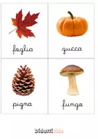anteprima - Flashcard - Carte nomenclature Montessori - autunno - Pagina 1