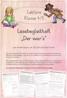 Vorschau - Arbeitsblätter - Lektüre: Lesebegleitheft zum Kinderroman "Der war's" - Deckblatt