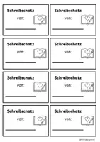 Vorschau - Arbeitsblätter - Freie Schreibzeit Bundle: Deckblatt, Etiketten, Einladung - Seite 3