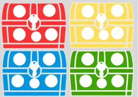 Vista previa - Juegos / Gamificación - Actividad montessori para aprender los colores en inglés a través de joyas y cofres - página 2
