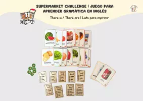 Vista previa - Juegos / Gamificación - Juego didáctico de supermercado para practicar there is/there are - Portada