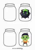 Vista previa - Tarjetas / Manipulativos - Tarros mágicos de Halloween - página 3