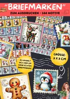 Vorschau - Mal- und Bastelvorlagen - Weihnachtliche Marken für Briefe + Postkarten ab 1. Klasse - Deckblatt