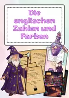 Vorschau - Arbeitsblätter - Numbers and colours - Help the wizard count his potions! - Deckblatt