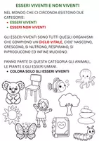 anteprima - Esercizi - ESSERI VIVENTI E NON VIVENTI - Pagina 1