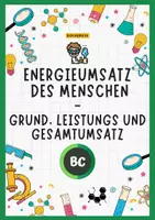 Vorschau - Stundenentwürfe - Energieumsatz des Menschen - Grundumsatz / Leistungsumsatz: Kreative Biologie-Unterrichtsstunde mit Lösungen - Deckblatt