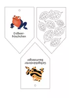 Vorschau - Mal- und Bastelvorlagen - Wimpelkette Frösche zum Basteln & Ausmalen - Seite 2