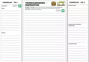 Vorschau - Arbeitsblätter - Fantasietiere beschreiben - Seite 1