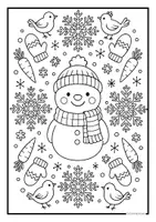 Vorschau - Mal- und Bastelvorlagen - Ausmalbilder - Mandalas im Winter - Seite 1