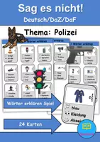Vorschau - Arbeitsblätter - Sag es nicht: Polizei - DaZ/DaF / Deutsch (Spiel) - Deckblatt