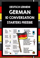 Vorschau - Stationenlernen - GERMAN CONVERSATION STARTERS FREEBIE - Seite 1