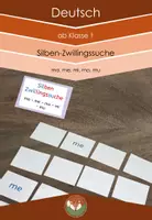Vorschau - Spiele - Deutsch: Silben-Zwillingssuche (ma, me, mi, mo, mu) - Deckblatt