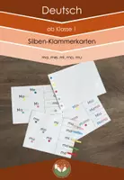 Vorschau - Aufgabenkarten - Deutsch: Silben-Klammerkarten (ma, me, mi, mo, mu) - Deckblatt