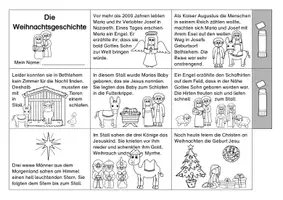Vorschau - Mal- und Bastelvorlagen - Leporello Die Weihnachtsgeschichte - Seite 1