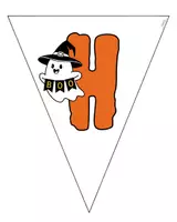 anteprima - Altro tipo di materiale - BANDIERINE di HALLOWEEN (colori - bianco e nero). - Pagina 1