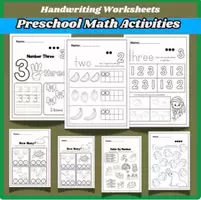 Aperçu - Apprentissages en autonomie - Numbers Practice Preschool Math Activities Handwriting - Page de couverture