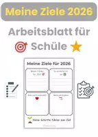 Vorschau - Arbeitsblätter - Ziele 2026 – Arbeitsblatt für Schüler - Deckblatt