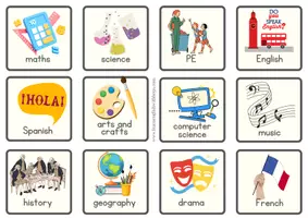 Vista previa - Tarjetas / Manipulativos - Subjects memory game - Portada