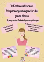 Vorschau - Bildkarten - 10 Karten mit kurzen Entspannungsübungen für die ganze Klasse - Deckblatt