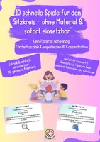 Vorschau - Bildkarten - Spiele für den Sitzkreis – ohne Material & sofort einsetzbar - Deckblatt