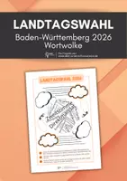 Vorschau - Arbeitsblätter - Wortwolke - Landtagswahl Baden-Württemberg 2026 (kostenloses Arbeitsblatt) - Deckblatt