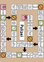 Vorschau - Mal- und Bastelvorlagen - Plauderbrettspiel: Thema Polizei - DaZ/DaF / Deutsch - Seite 1