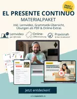 Vorschau - Arbeitsblätter - Materialpaket Aufgabenblätter Spanisch: "El presente continuo / gerundio" "estar + gerundio" - Deckblatt
