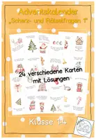 Vorschau - Aufgabenkarten - Adventskalender - Scherz- und Rätselfragen 1 - Deckblatt