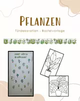 Vorschau - Mal- und Bastelvorlagen - Lets grow together - Türdeko Klassenzimmer - Deckblatt