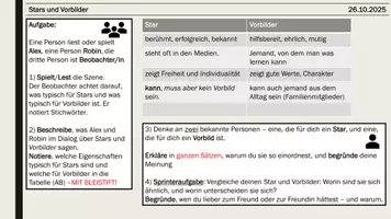 Vorschau - Unterrichtsreihen - Star und Vorbilder (alternative mit Arbeitsblatt) - Seite 2