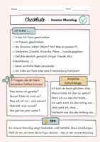 Vorschau - Arbeitsblätter - Checkliste - Innerer Monolog - Deckblatt