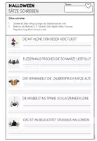 Vorschau - Stundenentwürfe - Halloween Stationenbetrieb – Deutsch, Mathe, Kreativ - 3. Klasse Volksschule - Seite 1