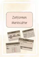 Vorschau - Merkblätter - Zeitformen - Merkblätter - Deckblatt