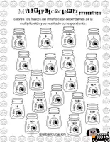 Vista previa - Hojas de trabajo - multiplicaciones terroríficas - página 1