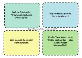 Vorschau - Arbeitsblätter - Gesprächskarten Winter + Methoden zum Anwenden - Seite 3