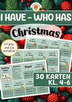Vorschau - Spiele - I have... Who has? - Christmas (Reading Game Klasse 4-6) - Deckblatt